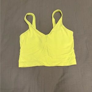 Lululemon Athletica Neon Yellow Crop Top